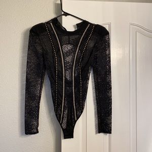 Victoria secret bodysuit with shoulder pads